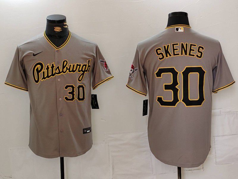 Men Pittsburgh Pirates #30 Skenes Browm Game 2024 Nike MLB Jersey style 814